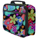 Colorful Retro Flowers Fractalius Pattern 1 Full Print Lunch Bag View4