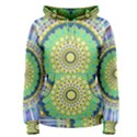 Power Mandala Sun Blue Green Yellow Lilac Women s Pullover Hoodie View1