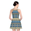 Vintage Border Wallpaper Pattern Blue Gold Reversible Skater Dress View2