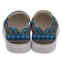 Vintage Border Wallpaper Pattern Blue Gold Men s Canvas Slip Ons View4