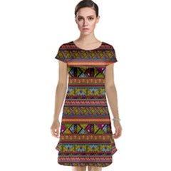 Traditional Africa Border Wallpaper Pattern Colored 2 Cap Sleeve Nightdress by EDDArt