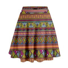 Traditional Africa Border Wallpaper Pattern Colored 2 High Waist Skirt by EDDArt