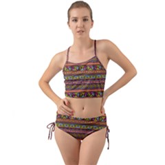 Traditional Africa Border Wallpaper Pattern Colored 2 Mini Tank Bikini Set by EDDArt