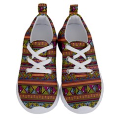 Traditional Africa Border Wallpaper Pattern Colored 2 Running Shoes by EDDArt