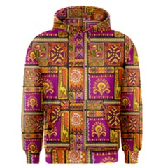 Traditional Africa Border Wallpaper Pattern Colored 3 Men s Pullover Hoodie by EDDArt