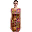 Traditional Africa Border Wallpaper Pattern Colored 3 Classic Sleeveless Midi Dress View1