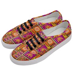 Traditional Africa Border Wallpaper Pattern Colored 3 Women s Classic Low Top Sneakers by EDDArt