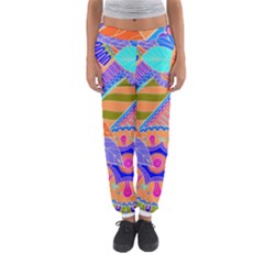 Pop Art Paisley Flowers Ornaments Multicolored 3 Women s Jogger Sweatpants by EDDArt