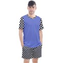 Periwinkle Blue Racer Men s Mesh Tee and Shorts Set View1