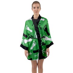 Green Long Sleeve Kimono Robe