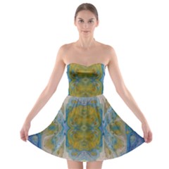 Cosmic Waters Warp Strapless Bra Top Dress