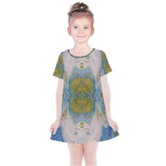 Cosmic Waters Warp Kids  Simple Cotton Dress by lwdstudio