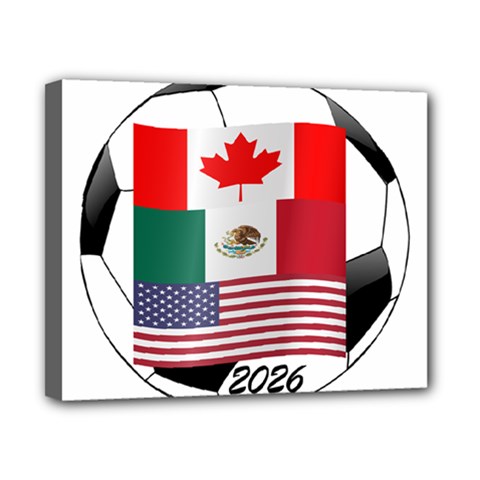 United Football Championship Hosting 2026 Soccer Ball Logo Canada Mexico Usa Canvas 10  X 8  by yoursparklingshop