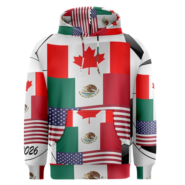 United Football Championship Hosting 2026 Soccer Ball Logo Canada Mexico Usa Men s Pullover Hoodie