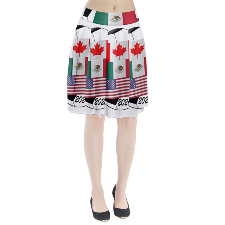 United Football Championship Hosting 2026 Soccer Ball Logo Canada Mexico Usa Pleated Skirt