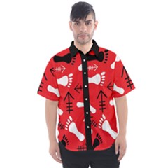 Red Swatch#2 Men s Short Sleeve Shirt