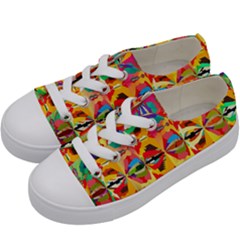 Colorful Shapes                                    Kids  Low Top Canvas Sneakers