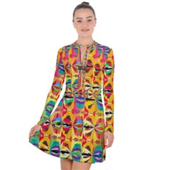 Colorful Shapes                                             Long Sleeve Panel Dress