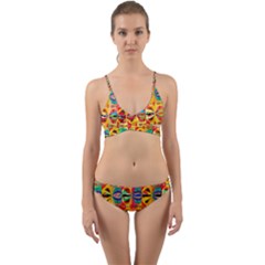 Colorful Shapes                                            Wrap Around Bikini Set