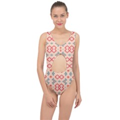 Tribal Shapes                                         Center Cut Out Swimsuit