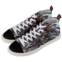 Melted Metal                               Men s Mid-top Canvas Sneakers