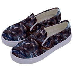 Melted Metal                                  Kids  Canvas Slip Ons