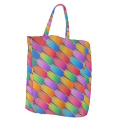 Colorful Textured Shapes Pattern                                  Giant Grocery Zipper Tote