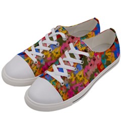 Coloful Strokes Canvas                              Women s Low Top Canvas Sneakers