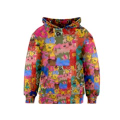 Coloful Strokes Canvas                                    Kid s Pullover Hoodie by LalyLauraFLM