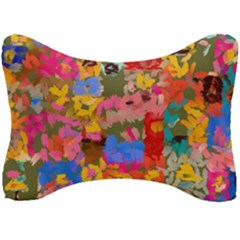 Coloful Strokes Canvas                               Seat Head Rest Cushion