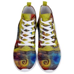 Painted Swirls                           Men s Lightweight High Top Sneakers