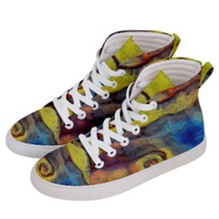 Painted Swirls                           Women s Hi-top Skate Sneakers