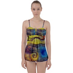 Painted Swirls                              Babydoll Tankini Set by LalyLauraFLM