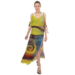 Painted Swirls                                      Maxi Chiffon Cover Up Dress