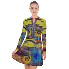 Painted Swirls                                       Long Sleeve Panel Dress