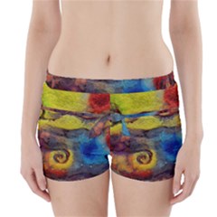 Painted Swirls                                     Boyleg Bikini Wrap Bottoms by LalyLauraFLM