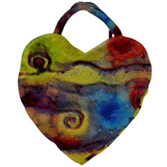 Painted Swirls                               Giant Heart Shaped Tote by LalyLauraFLM