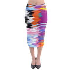 Waves                                      Midi Pencil Skirt by LalyLauraFLM