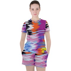 Waves                                    Women s Mesh Tee And Shorts Set