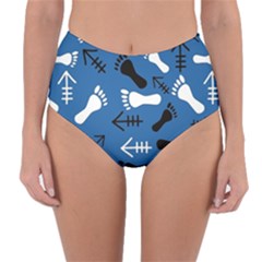 Blue #2 Reversible High-waist Bikini Bottoms by HASHDRESS