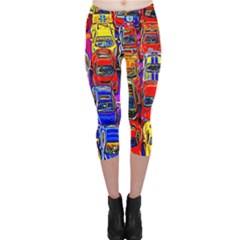 Colorful Toy Racing Cars Capri Leggings  by FunnyCow