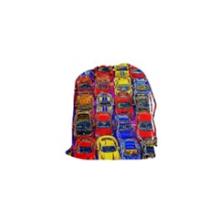 Colorful Toy Racing Cars Drawstring Pouches (xs)  by FunnyCow