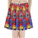 Colorful Toy Racing Cars Pleated Mini Skirt View1