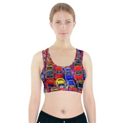 Colorful Toy Racing Cars Sports Bra With Pocket by FunnyCow