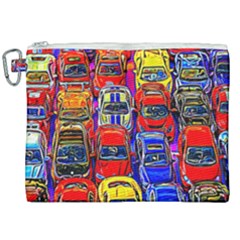 Colorful Toy Racing Cars Canvas Cosmetic Bag (xxl) by FunnyCow