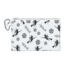 Witches And Pentacles Canvas Cosmetic Bag (medium) by IIPhotographyAndDesigns