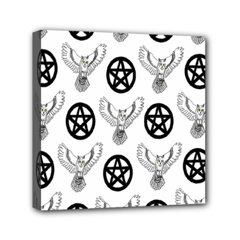 Owls And Pentacles Mini Canvas 6  X 6  by IIPhotographyAndDesigns