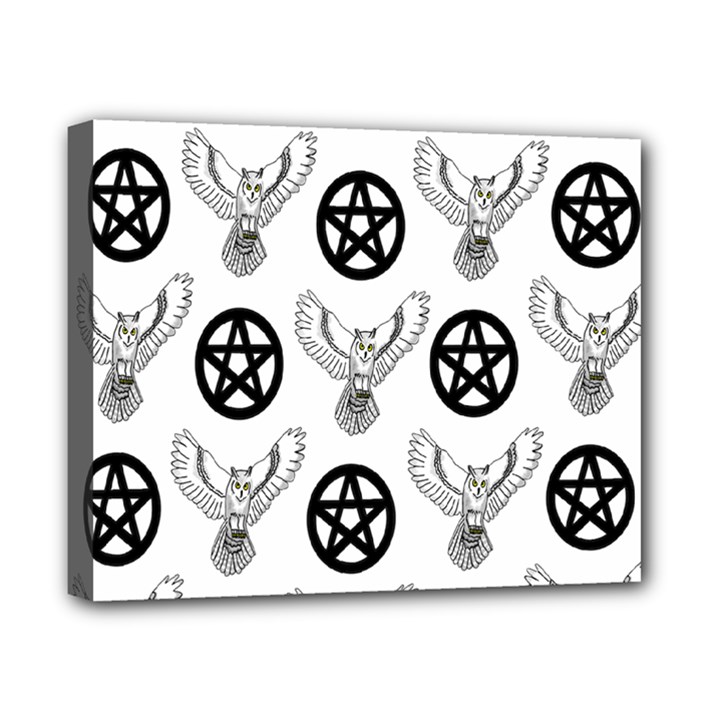 Owls And Pentacles Canvas 10  x 8 