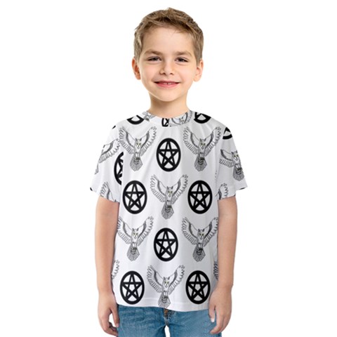 Owls And Pentacles Kids  Sport Mesh Tee by IIPhotographyAndDesigns