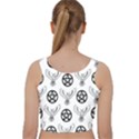 Owls And Pentacles Velvet Racer Back Crop Top View2